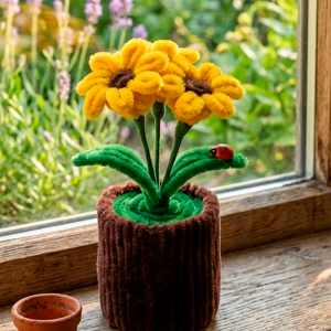 Girasoles Decorativos de Chenille