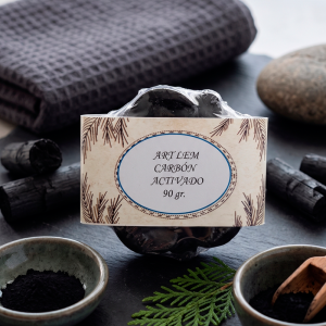 Jabón Natural de Carbón Activado Purificante y Detox