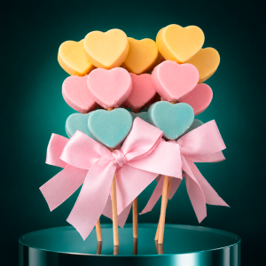 Paletas de Jabón Natural en Forma de Corazón para Eventos