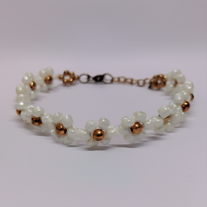 Pulsera Artesanal de Mostacillas Diseño Floral Único