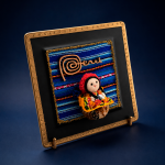 Cuadro Decorativo Perú con Telar Andino y Muñeca Artesanal 3D
