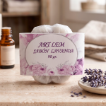 Jabón Natural de Lavanda Relajante e Hidratante