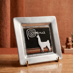 Cuadro Decorativo Perú con Relieve de Llama y Textil Andino