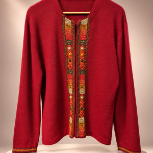 Saco bordado en baby alpaca