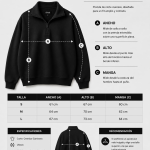 Polera SYJO Oversize Unisex Medio Cierre Franela Reactiva